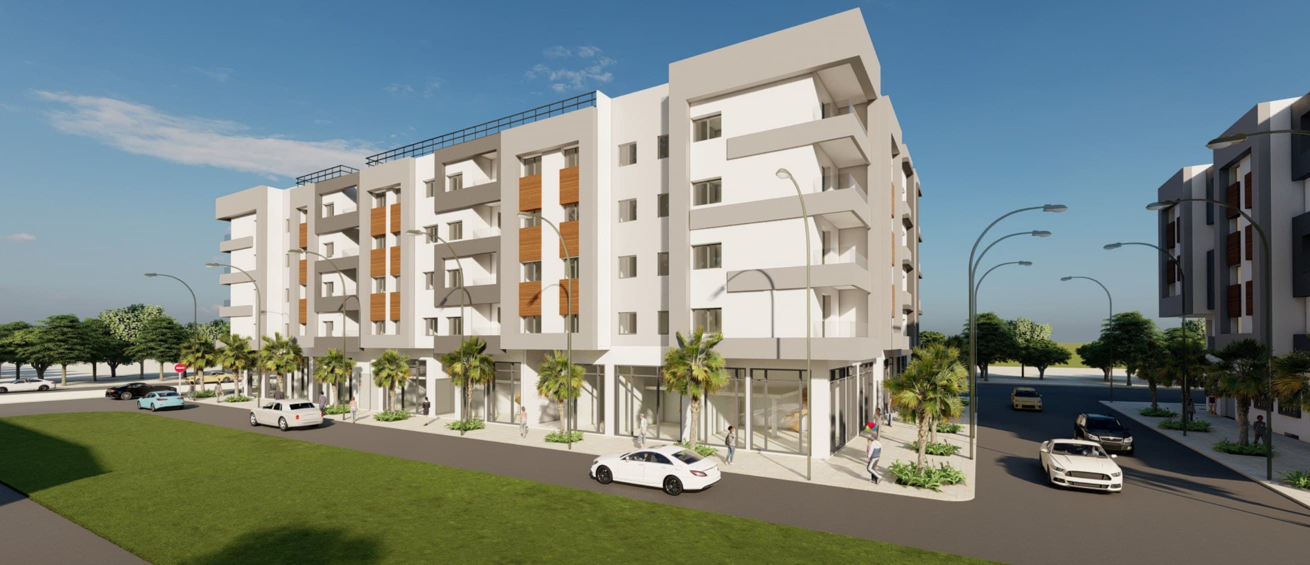 Vues d'angle & cadrage 3/4 — Résidence Salima 5, Sala Al Jadida — vue 2