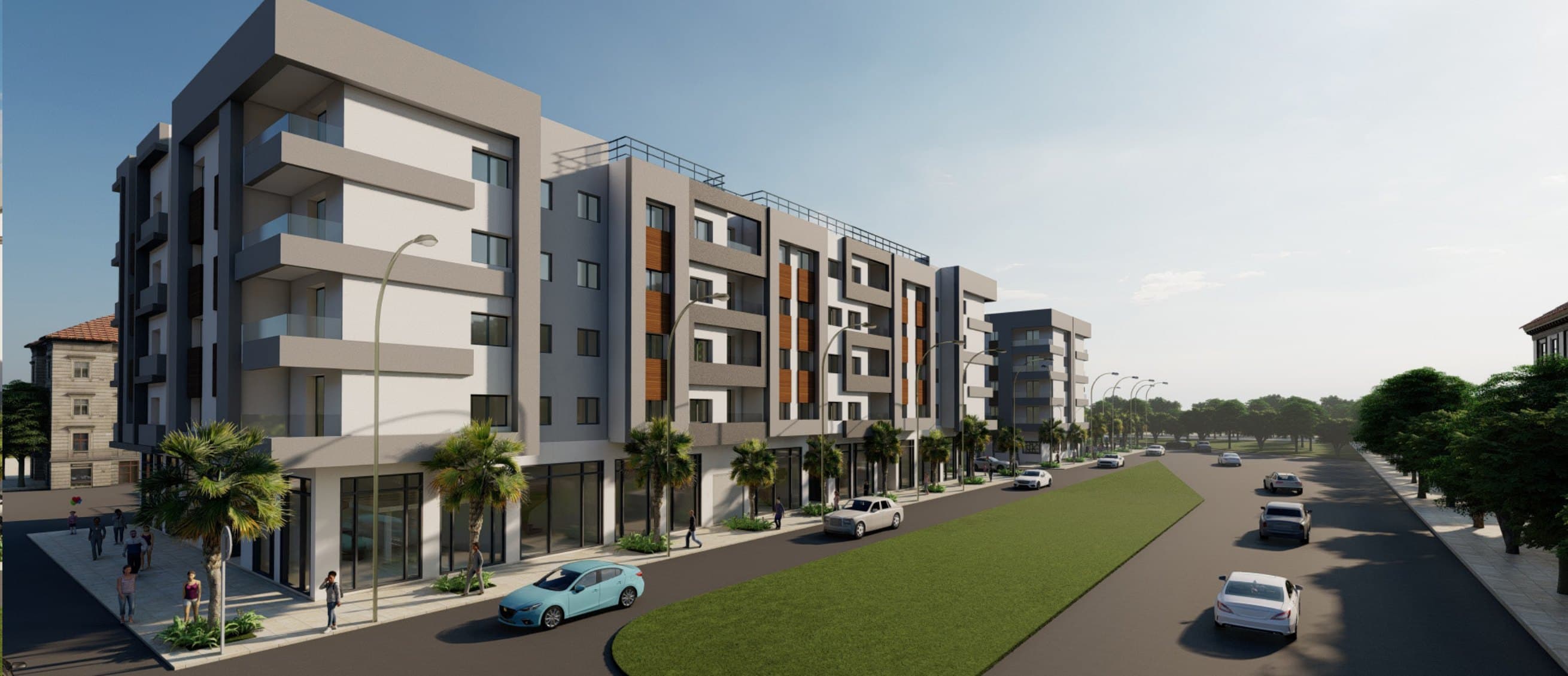 Perspectives urbaines — Résidence Salima 5, Sala Al Jadida — vue 3