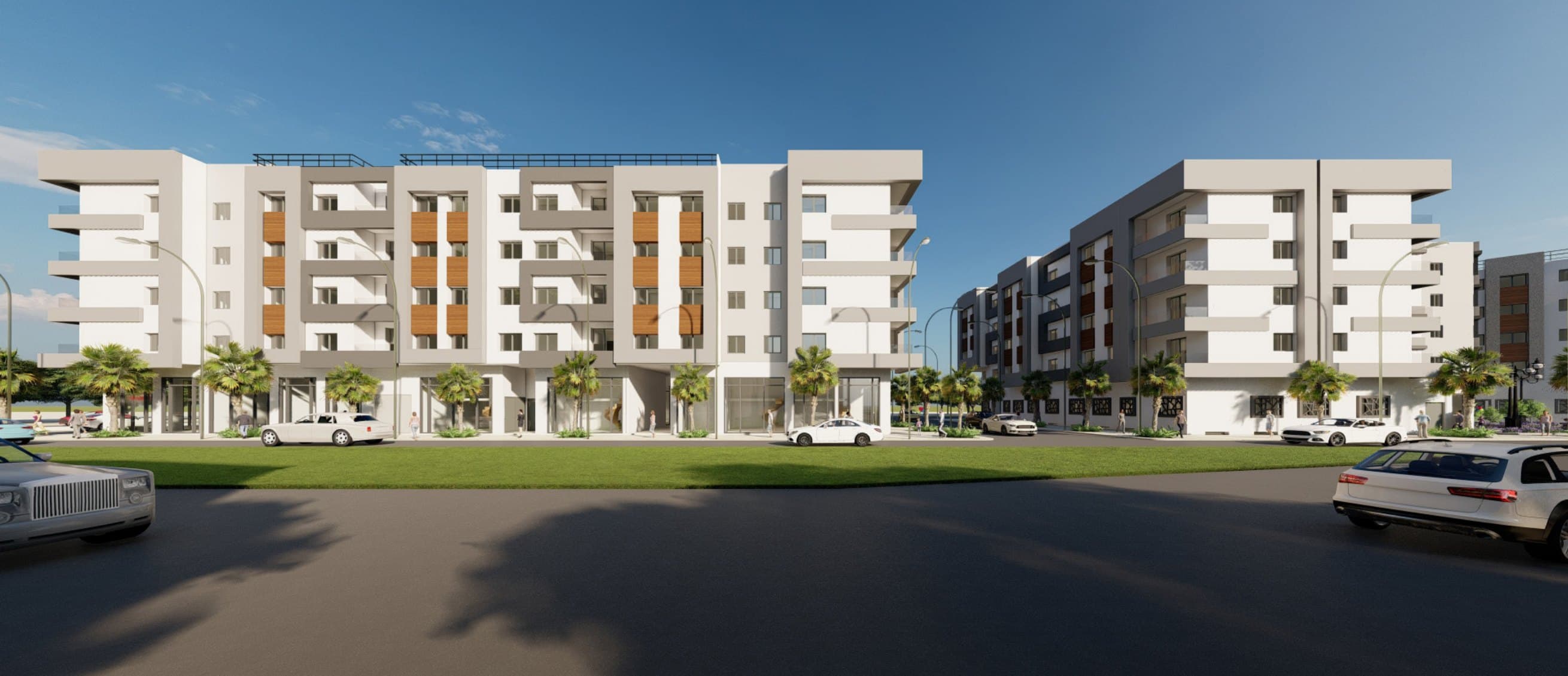 Perspectives urbaines — Résidence Salima 5, Sala Al Jadida — vue 4