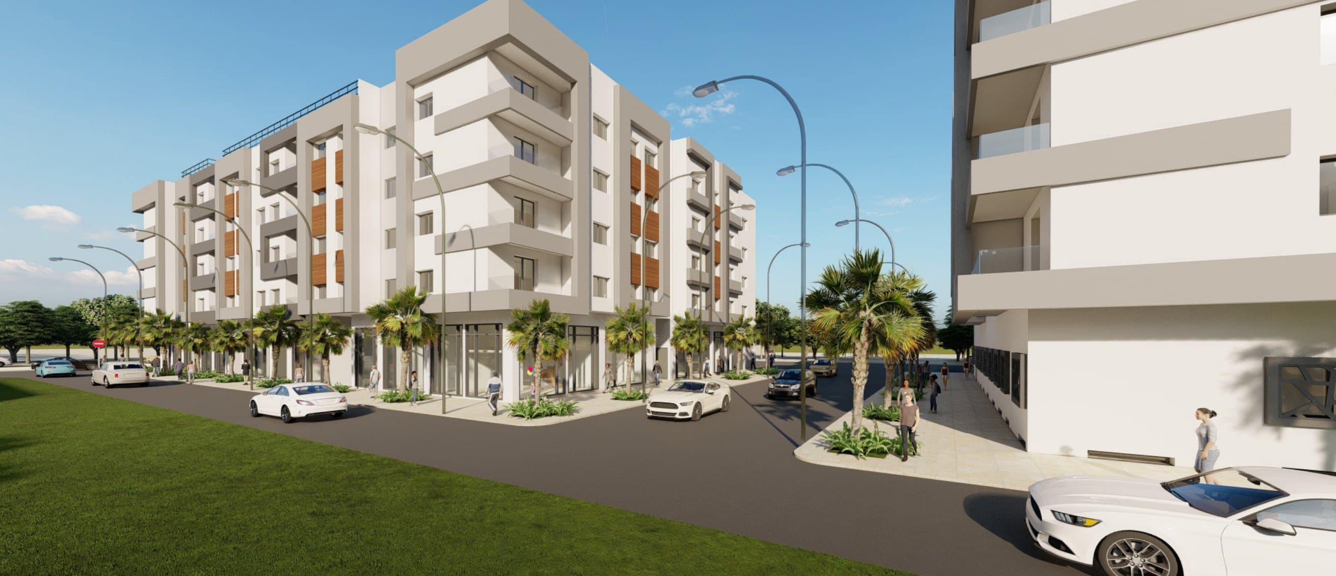 Vues d'angle & cadrage 3/4 — Résidence Salima 5, Sala Al Jadida — vue 5