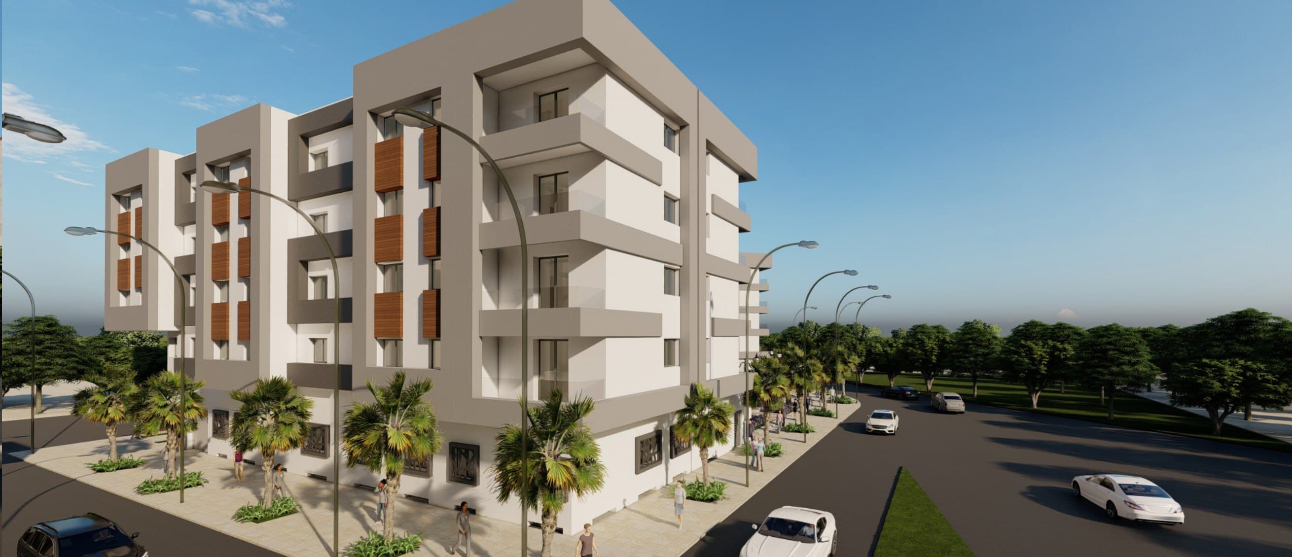 Perspectives urbaines — Résidence Salima 5, Sala Al Jadida — vue 8