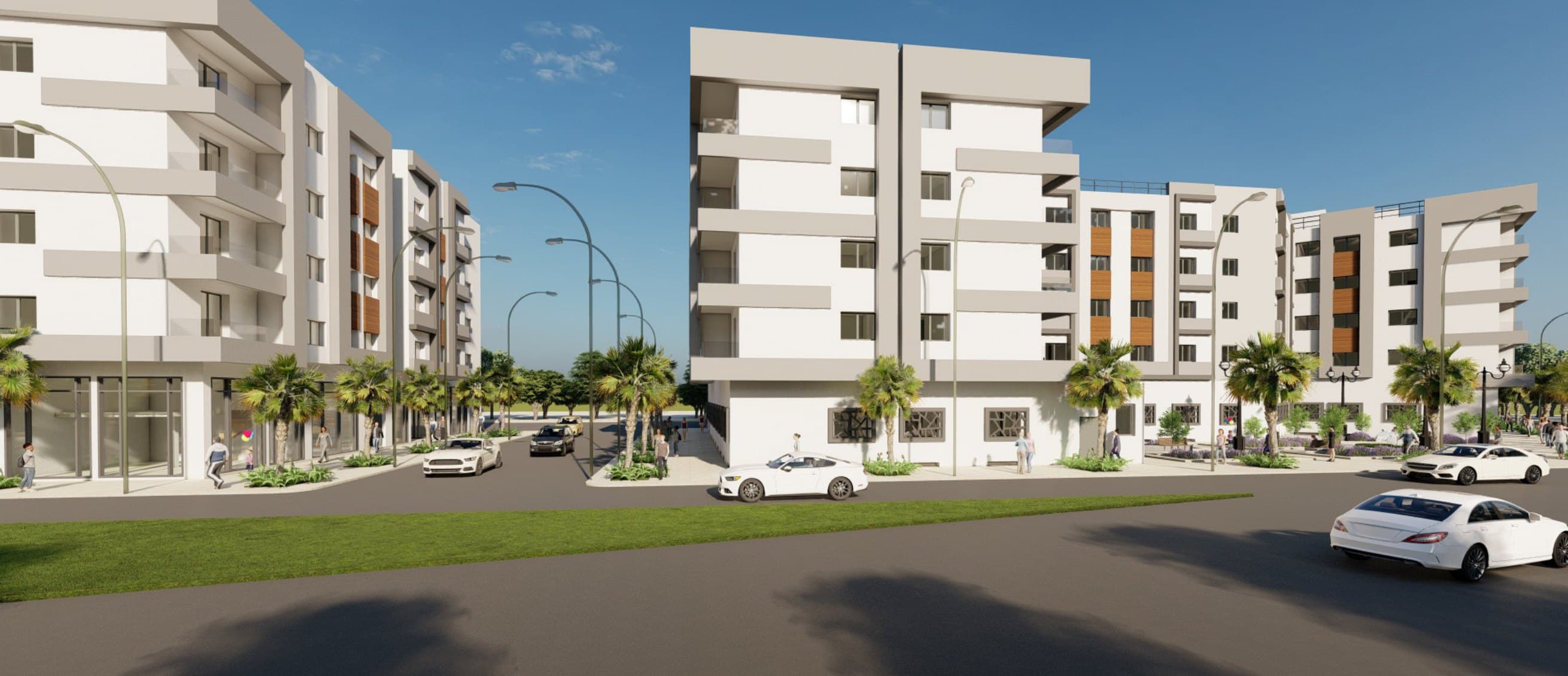 Perspectives urbaines — Résidence Salima 5, Sala Al Jadida — vue 11