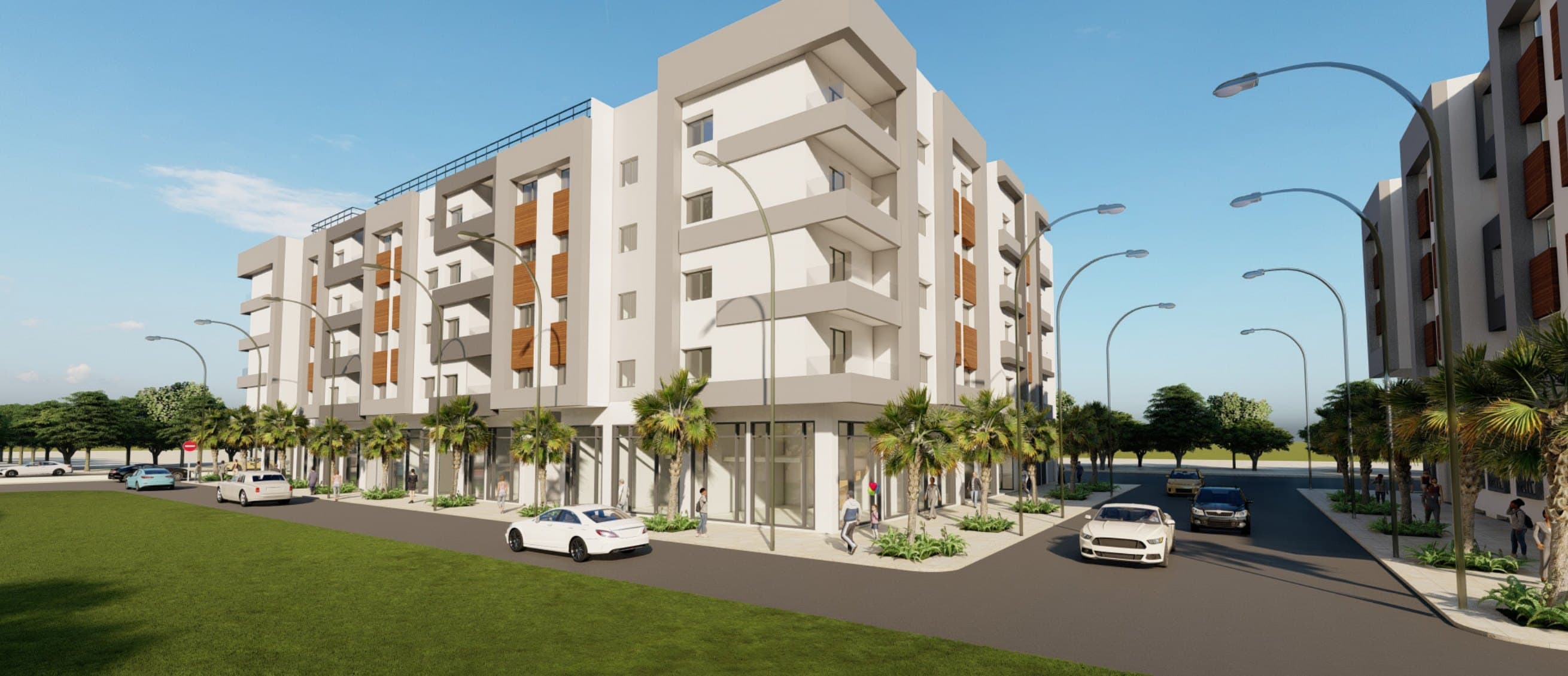 Perspectives urbaines — Résidence Salima 5, Sala Al Jadida — vue 12