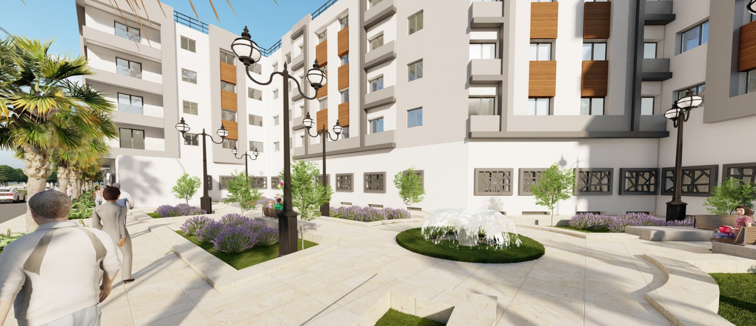 Mashrabiya & patio intérieur — Résidence Salima 5, Sala Al Jadida — vue 3
